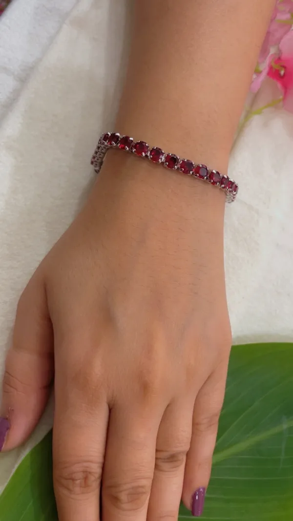 Red_Stone_Silver_Tone_Bracelet_for_Women