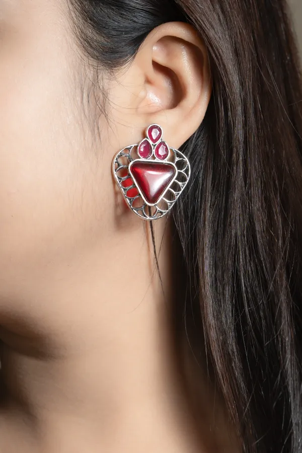 Red_Stone_Stud_Earrings_for_Women
