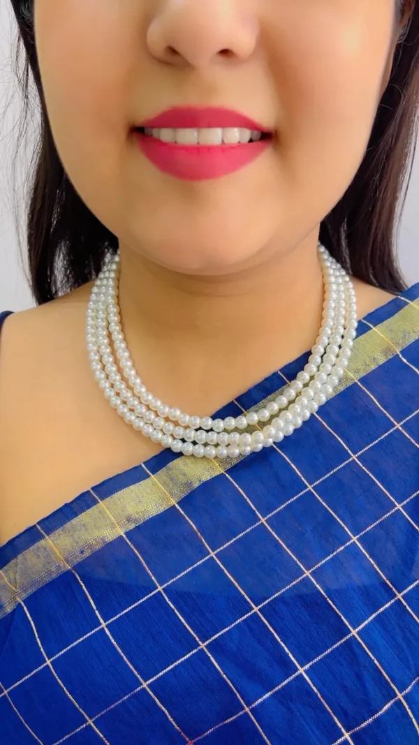 White_Pearl_Multi_Strand_Necklace_for_Women