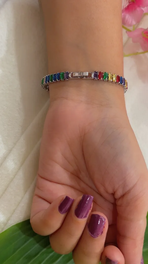 Multicolor_Rectangular_Stone_Link_Bracelet