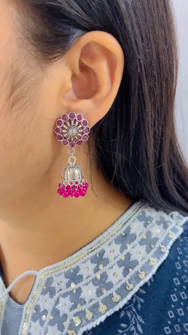 Silver_Tone_Pink_Stone_Jhumka_Earrings_for_Women