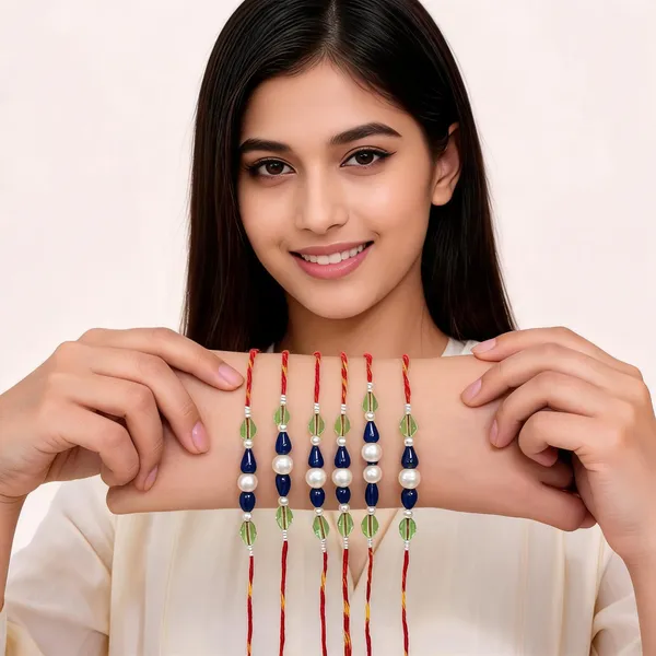 Red_Yellow_Thread_Beaded_Rakhi_Set_for_Brother