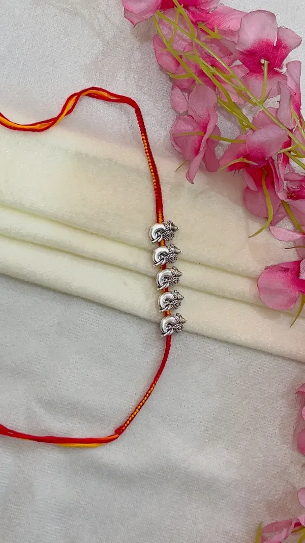 Red_Yellow_Thread_Ganesha_Rakhi_for_Men_-_Pack_of_2