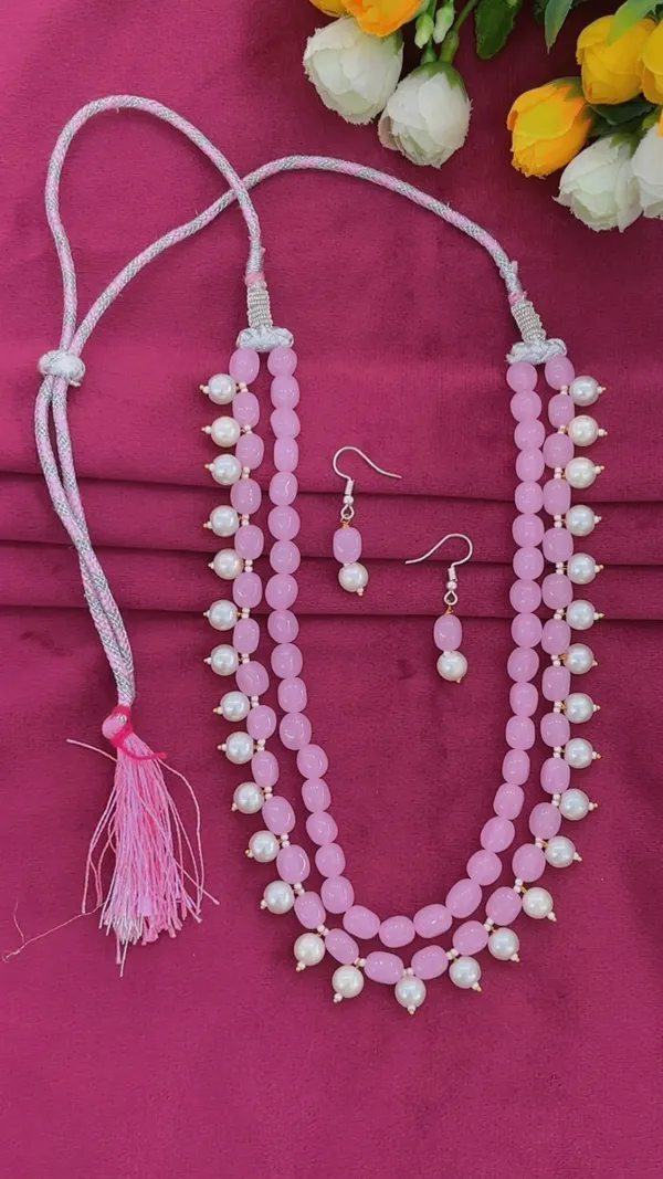 Pink_Beaded_Pearl_Necklace_Set_With_Earrings_for_Women