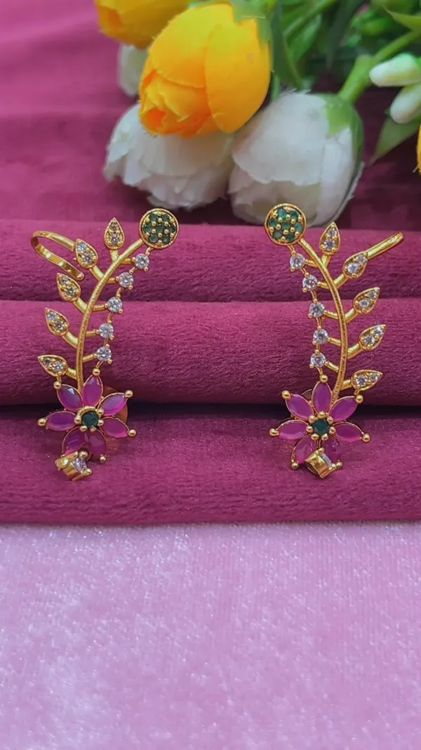 Gold_Tone_Floral_Ear_Cuff_Earring_for_Women