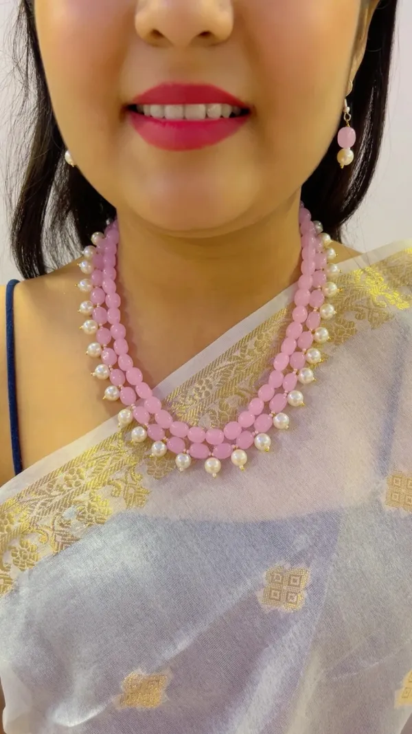 Pink_Beaded_Pearl_Necklace_Set_With_Earrings_for_Women