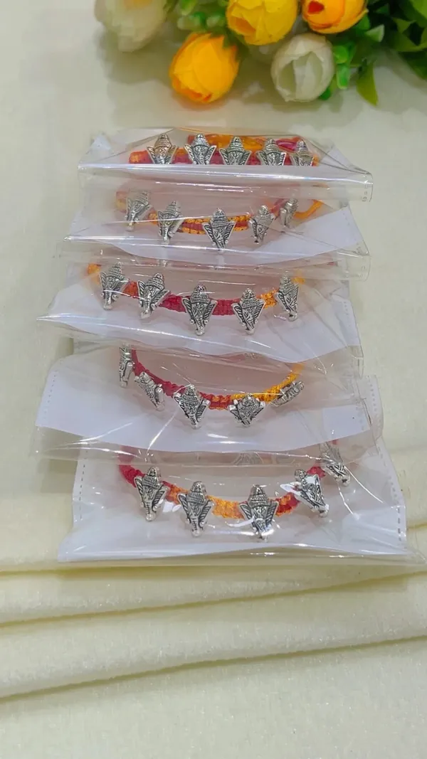 Yellow_Thread_Elephant_Charm_Rakhi_for_Brother