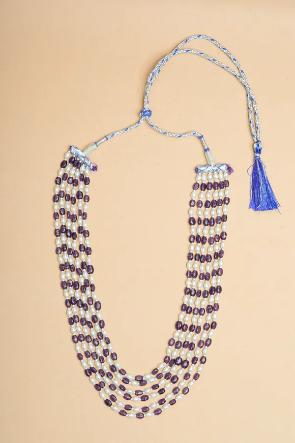 Purple_White_Beaded_Layered_Necklace_for_Women