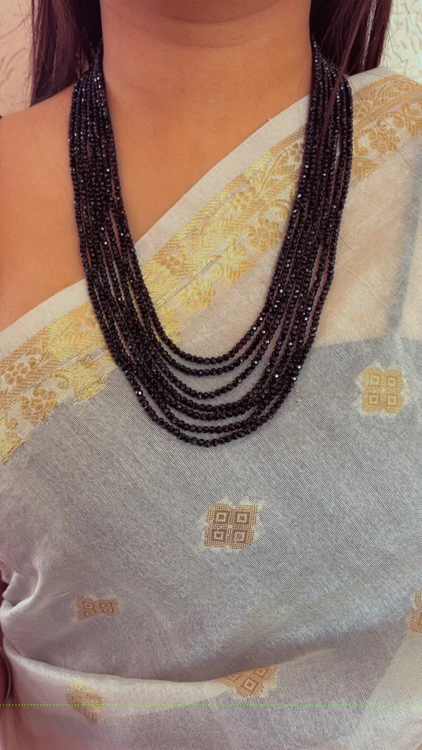 Black_Beaded_Multi-Strand_Necklace_for_Women