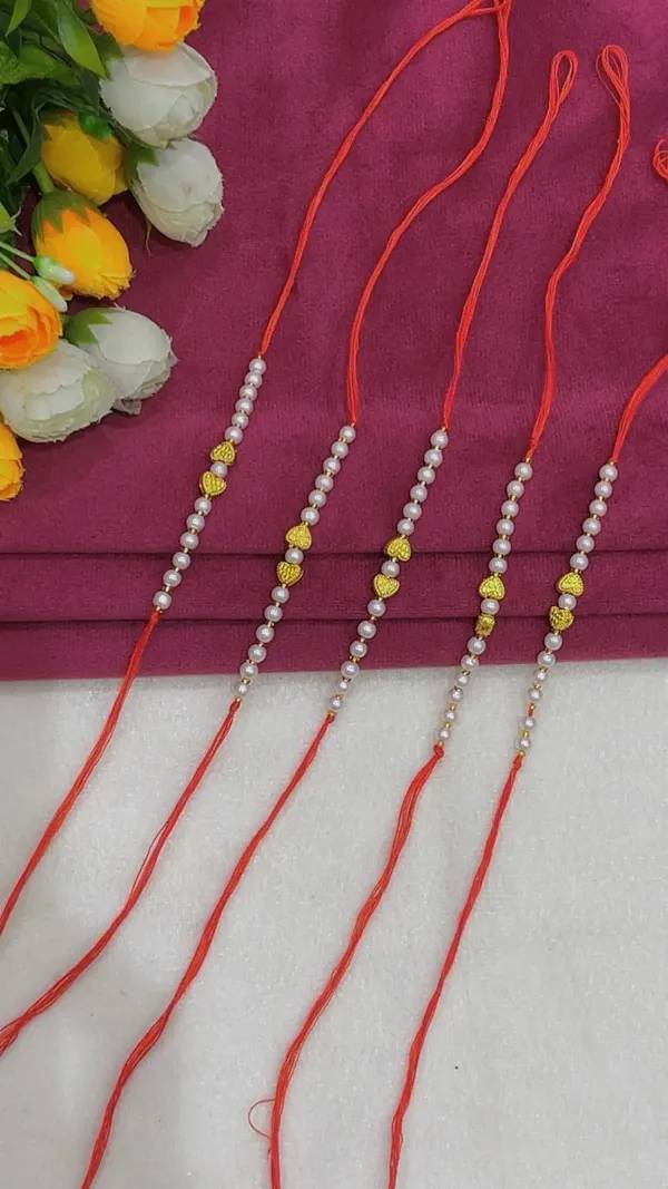 Red_Thread_Pearl_Heart_Rakhi_Set_For_Brothers