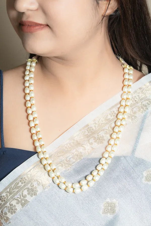 White_Pearl_Double_Strand_Necklace_for_Women