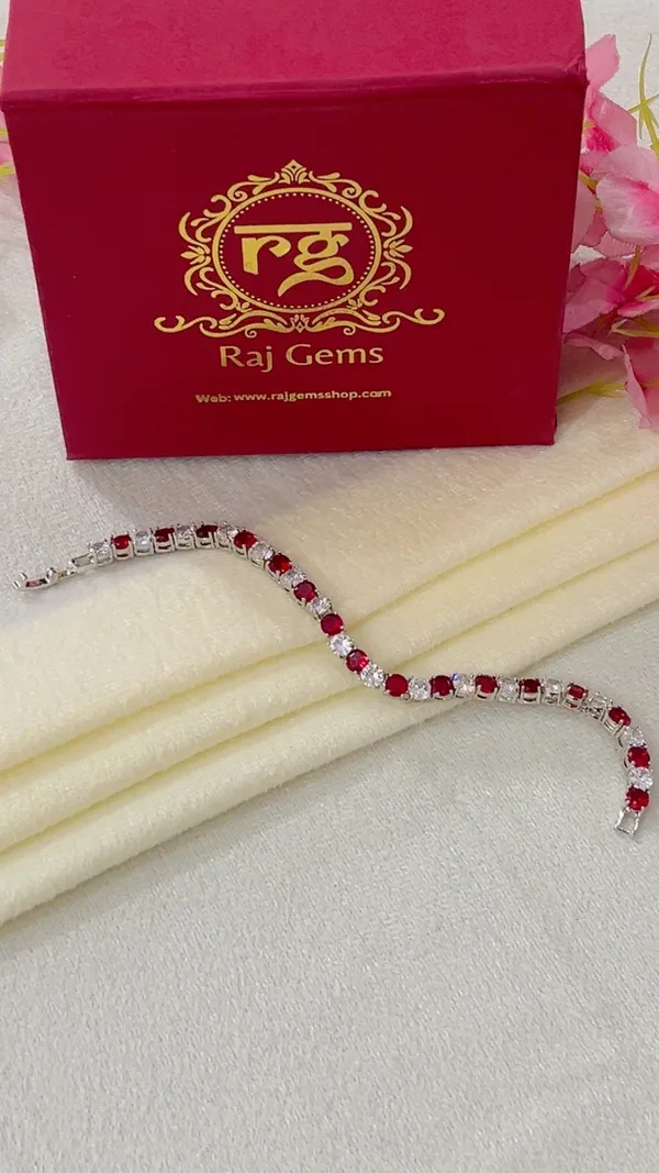 Silver_Tone_Red_Stone_Tennis_Bracelet_for_Women