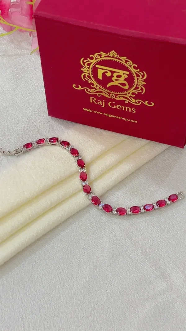 Red_Silver_Tone_Oval_Stone_Bracelet_for_Women
