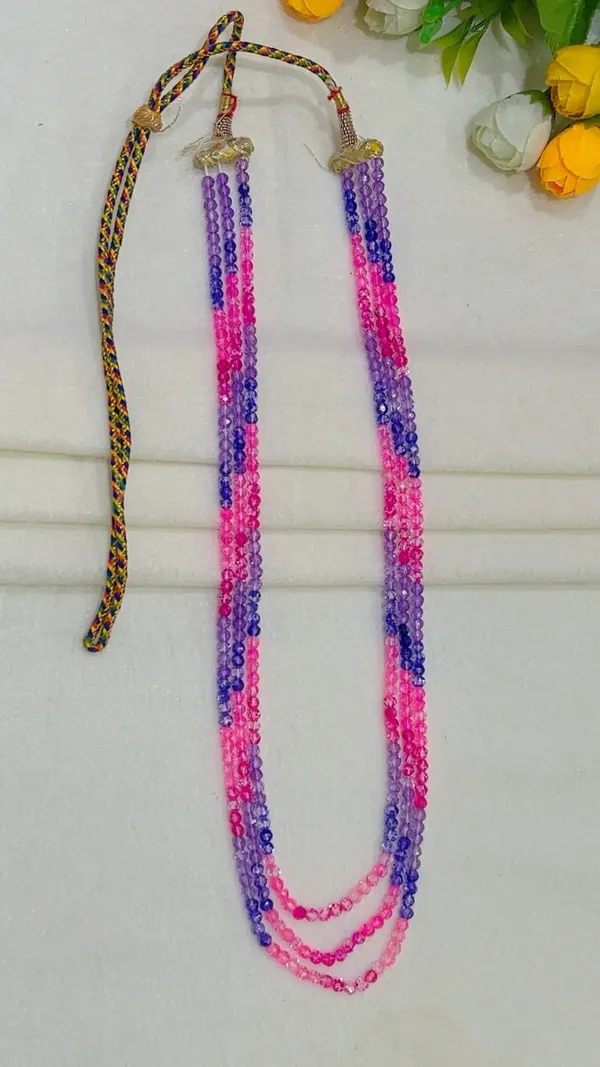 Pink_Purple_Beaded_Layered_Necklace_for_Women