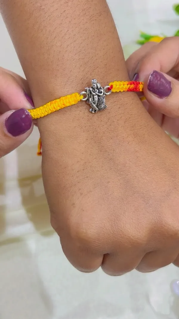 Red_Yellow_Thread_Charm_Rakhi_Set_for_Brothers