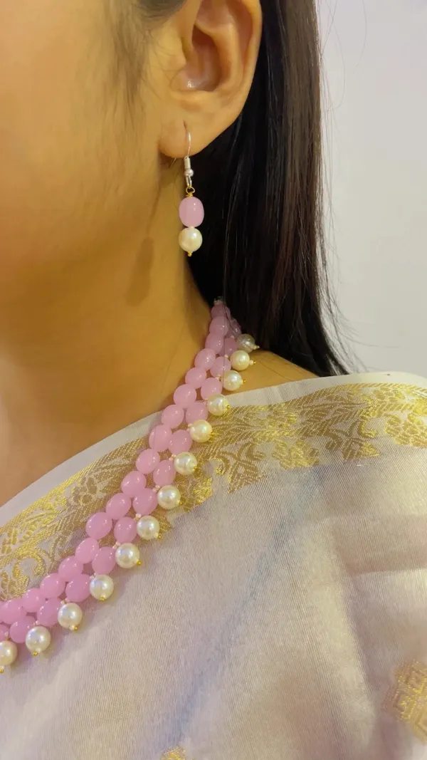 Pink_Beaded_Pearl_Necklace_Set_With_Earrings_for_Women