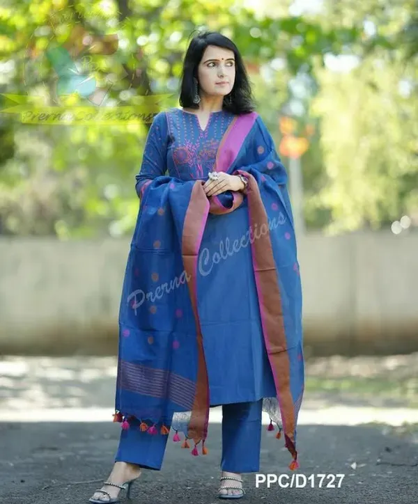 Cotton_Kurti_Pant_With_Dupta_Royal