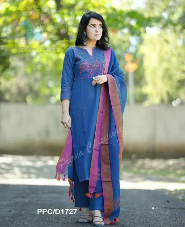 Cotton_Kurti_Pant_With_Dupta_Royal
