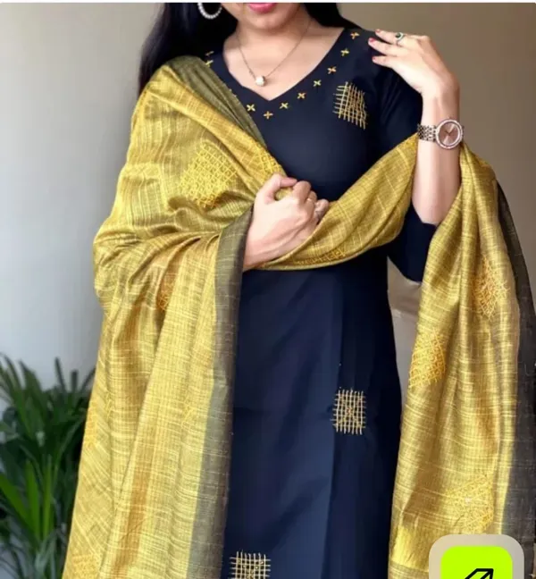 Cotton_Handloom_Kurti_Pant_With_Dupta