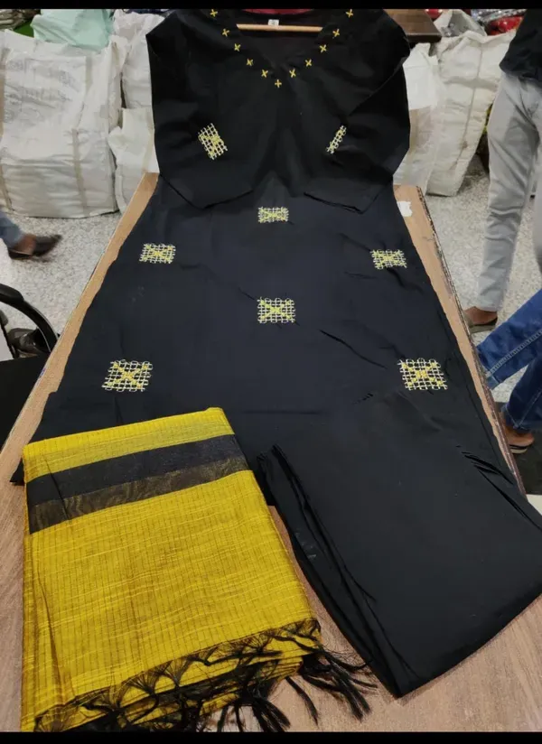 Cotton_Handloom_Kurti_Pant_With_Dupta