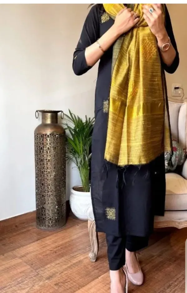 Cotton_Handloom_Kurti_Pant_With_Dupta