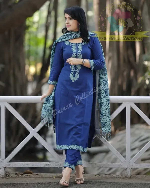 Cotton_Handloom_Kurti_Pant_With_Dupta_Carry