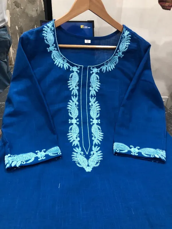 Cotton_Handloom_Kurti_Pant_With_Dupta_Carry