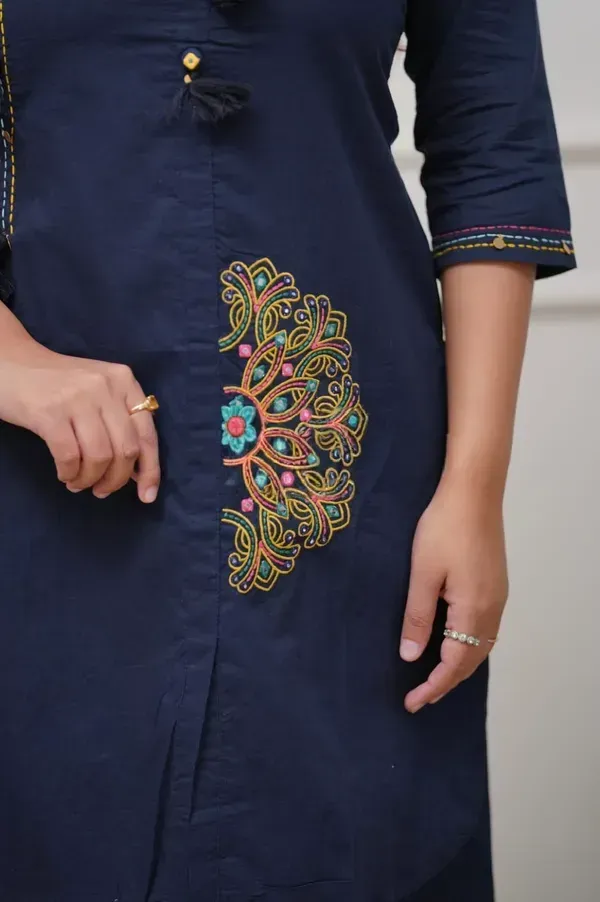 Blue_Cotton_Embroidered_Co_Ord_Set_For_Women
