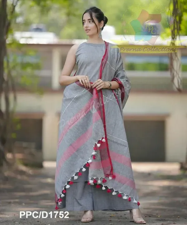 Khadi_Cotton_Hafe_Silvless_Gray
