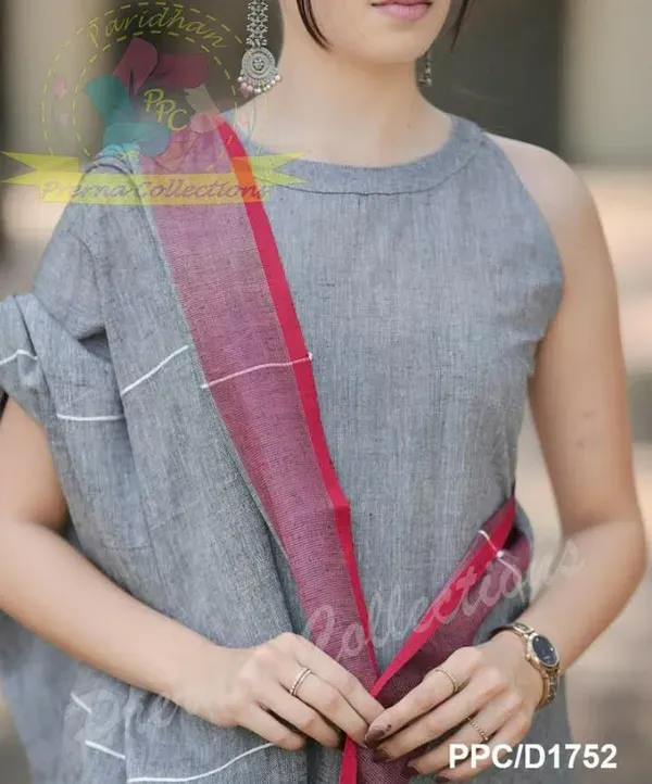 Khadi_Cotton_Hafe_Silvless_Gray