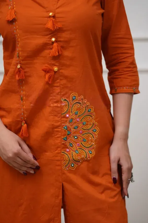 Rust_Cotton_Embroidered_Co_Ord_Set_For_Women