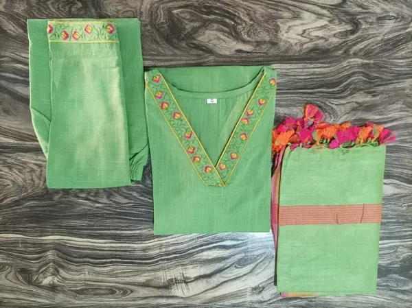 Cotton_Kurti_Pant_With_Dupta
