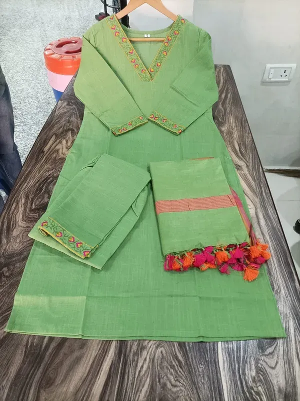 Cotton_Kurti_Pant_With_Dupta