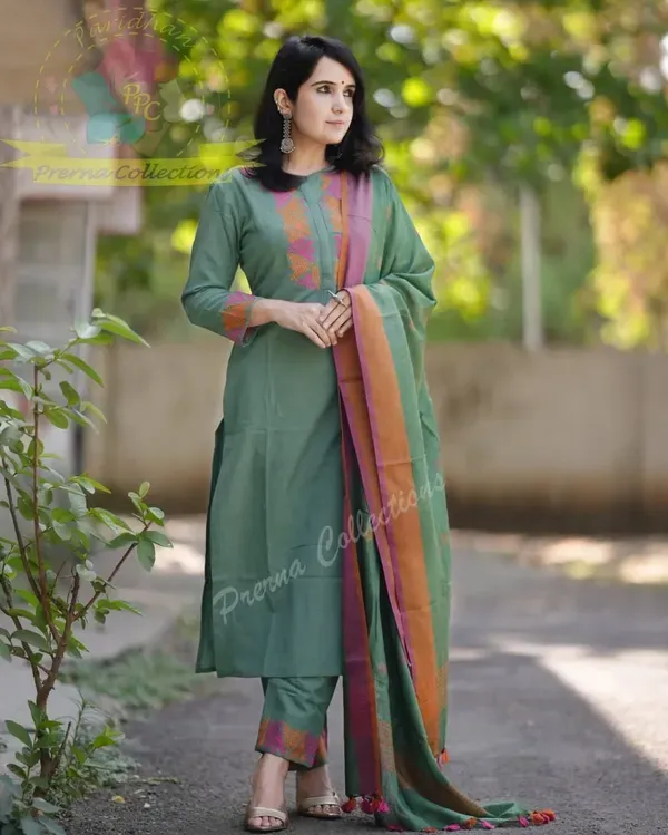 Cotton_Handloom_Kurti_Pant_With_Dupta