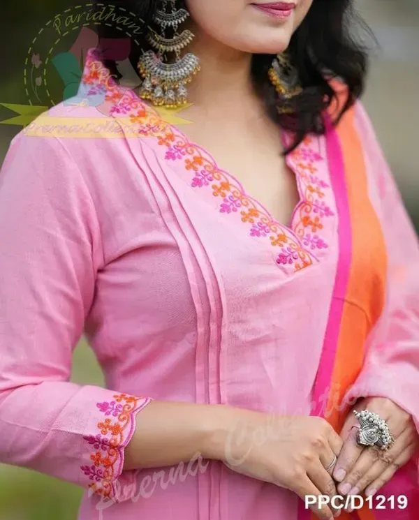 Cotton_Handloom_Kurti_Pant_Pink