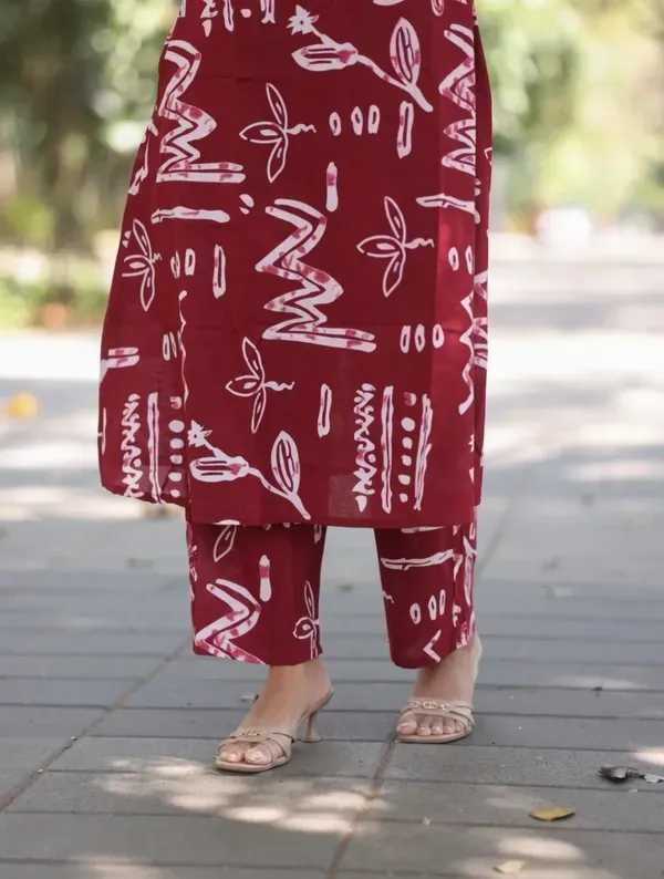 Cotton_Red_Printed_Cord_Set_Mama