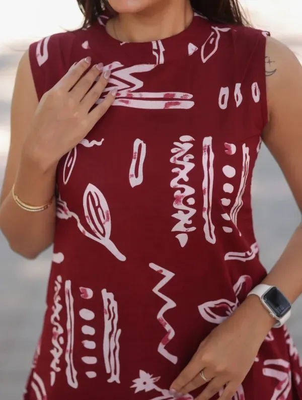Cotton_Red_Printed_Cord_Set_Mama