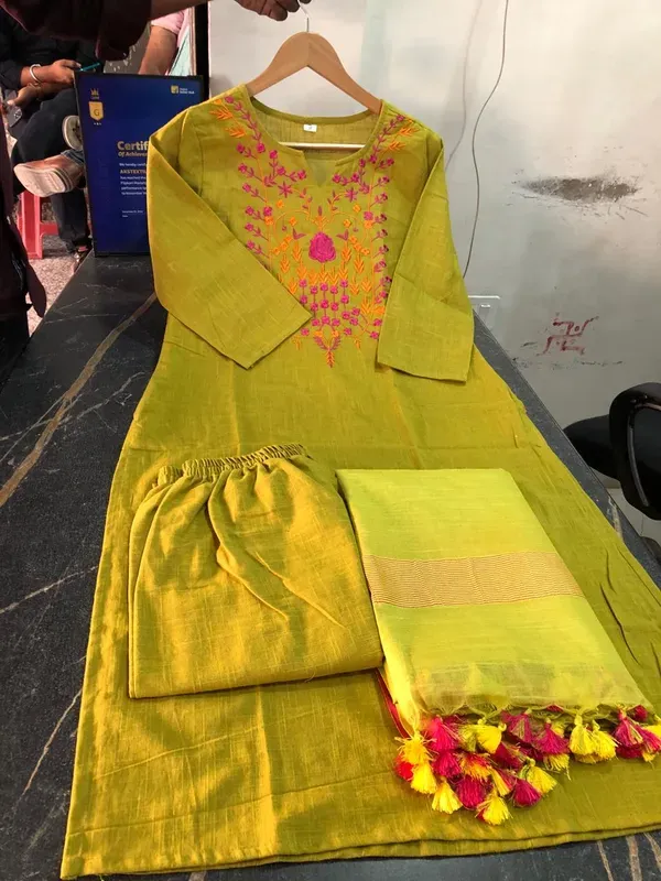 Cotton_Handloom_Kurti_Pant_With_Dupta