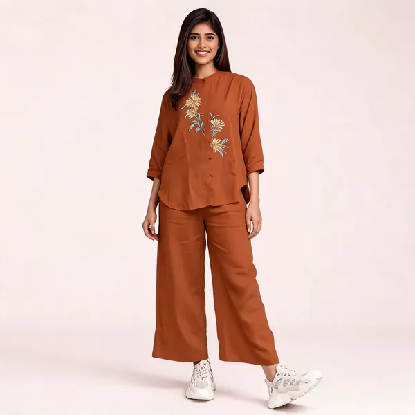Brown_Cotton_Flex_Loose_Fit_Co-Ord_Set_For_Women