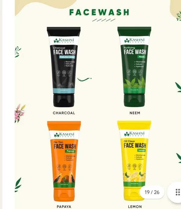 Kashni_Charcoal_Neem_Papaya_Lemon_Face_Wash_Set
