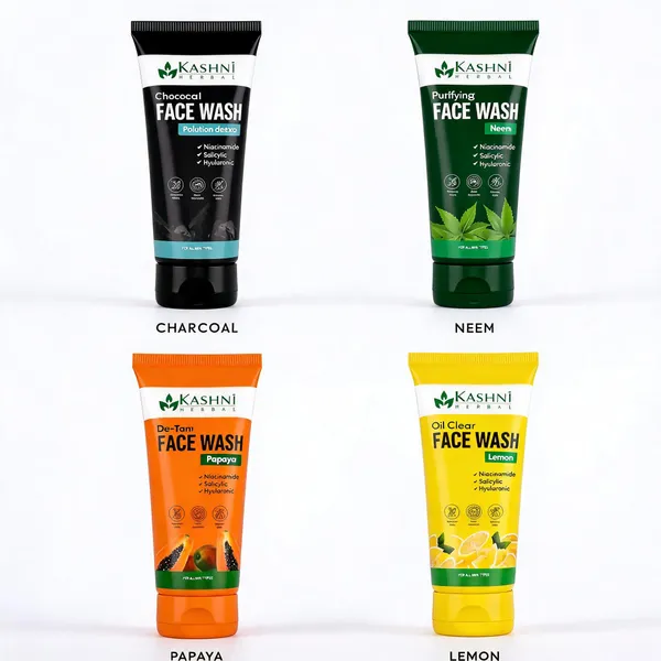 Kashni_Charcoal_Neem_Papaya_Lemon_Face_Wash_Set