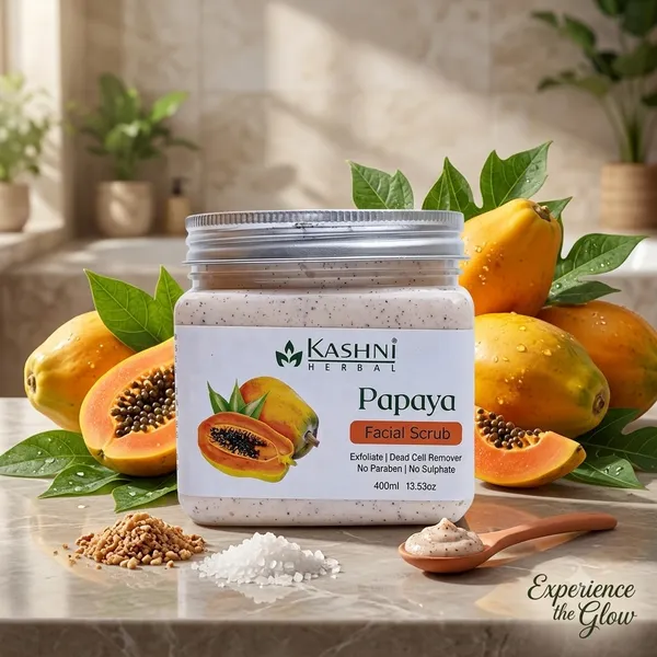 Kashni_Herbal_Papaya_Exfoliating_Facial_Scrub