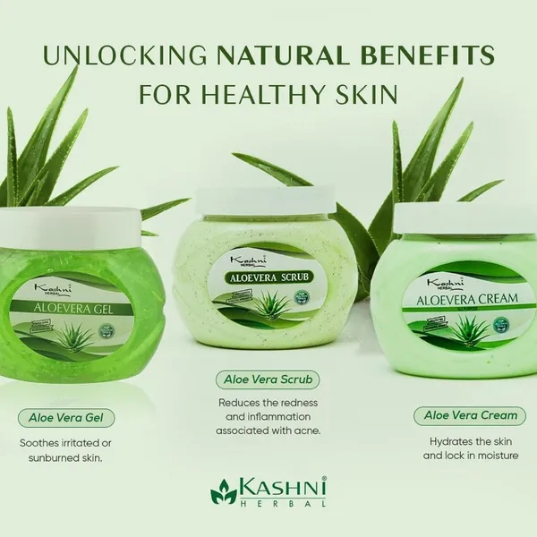 Kashni_Herbal_Aloe_Vera_Gel_Scrub_And_Cream_Skincare_Set