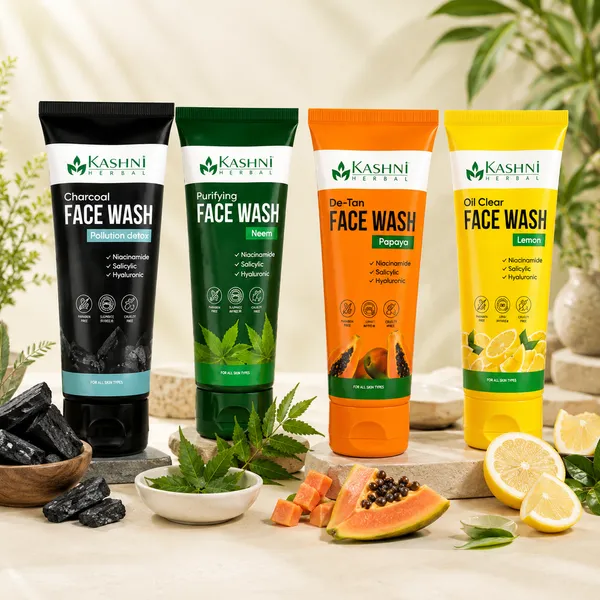 Kashni_Charcoal_Neem_Papaya_Lemon_Face_Wash_Set