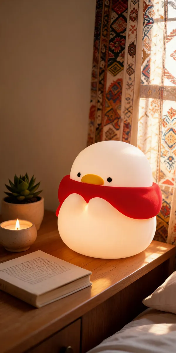 White_Snowman_Illuminated_Tabletop_Light