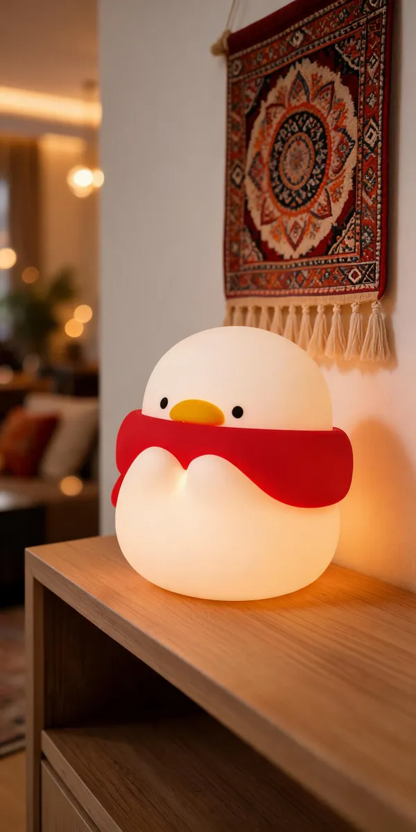 White_Snowman_Illuminated_Tabletop_Light