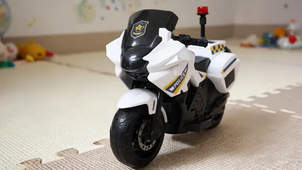 White_Police_Motorcycle_Toy