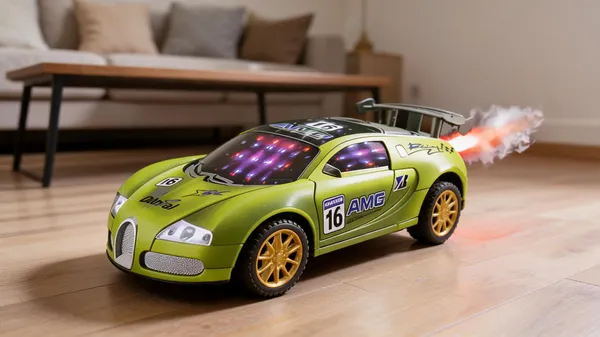 Green_Remote_Controlled_Spray_Transverse_Car_With_Music