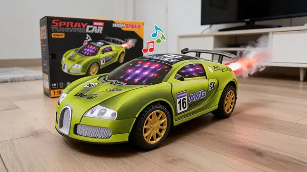 Green_Remote_Controlled_Spray_Transverse_Car_With_Music