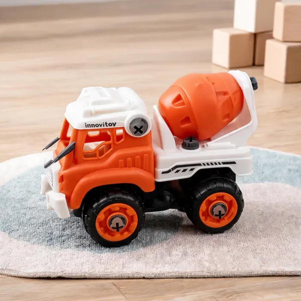 Orange_DIY_Friction_Mixer_Truck